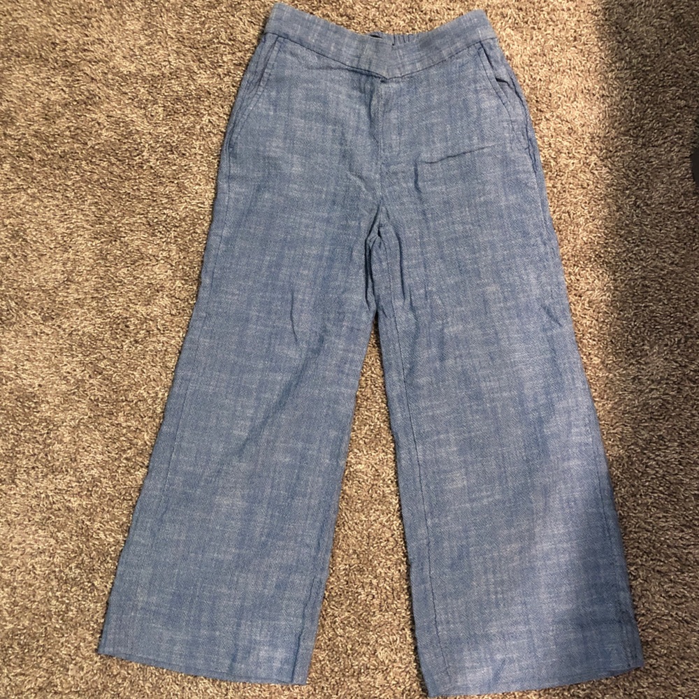 Women’s Banana Republic High Rise Wide-Leg Pants in Light Blue